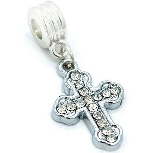 Cross Charm Dangle Bead Spacer For Snake Chain Charm Bracelet - Sexy Sparkles Fashion Jewelry