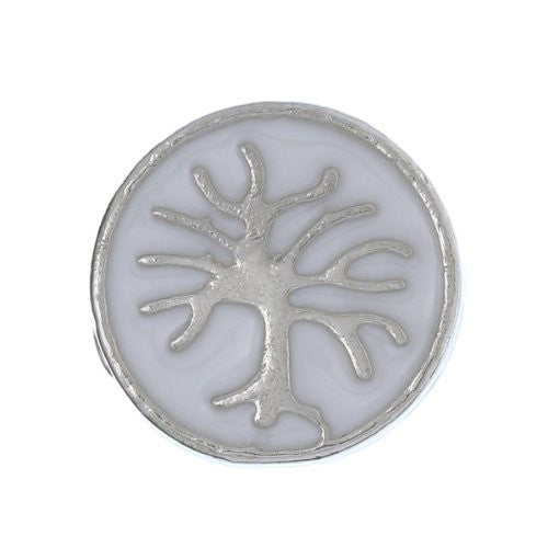 White Tree Of Life Floating Charm For Glass Living Memory Lockets - Sexy Sparkles Fashion Jewelry - 1