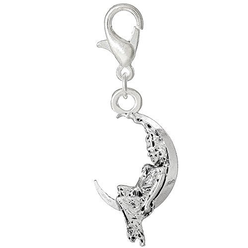 Moon and Goddess Clip on Pendant for European Charm Jewelry w/ Lobster Clasp - Sexy Sparkles Fashion Jewelry