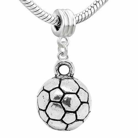 Football Charm Dangle European Bead Compatible for Most European Snake Chain Bracelet - Sexy Sparkles Fashion Jewelry - 2
