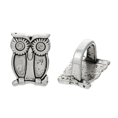 Charm Beads for Leather Bracelet/watch Bands or Wrist Bands (Owl)