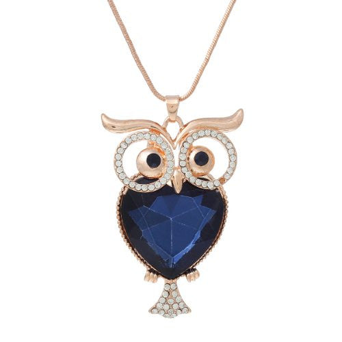 Owl Snake Chain Pendant and Necklace with Lobster Clasp Extender - Sexy Sparkles Fashion Jewelry - 1