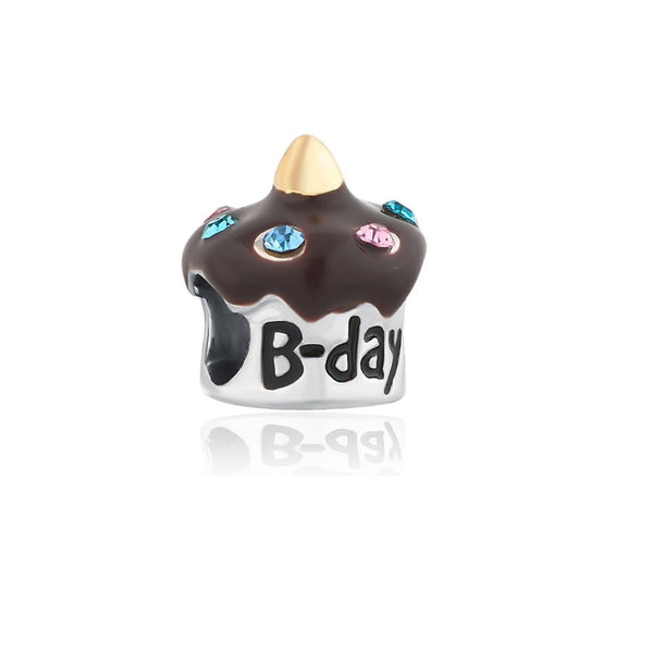 Sexy Sparkles Happy Birthday Chocolate cup cake European Compatible