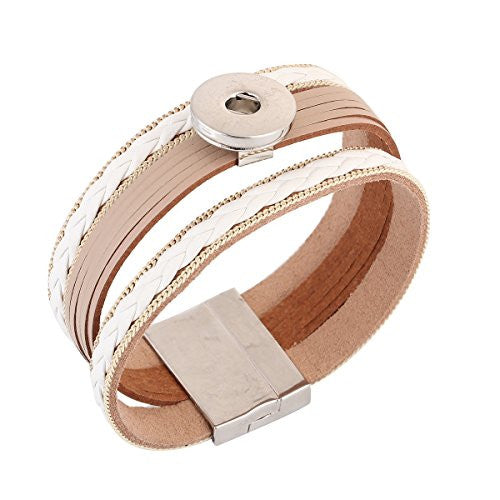 Sexy Sparkles Snap Button Jewelry Bangle Multilayer Bracelet fits 18mm/20mm Snap Buttons