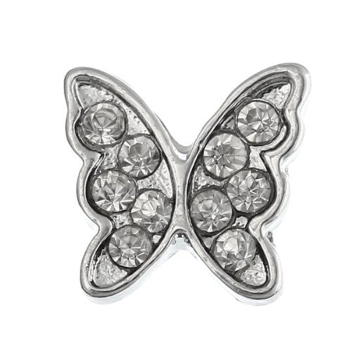 Butterfly Floating Charm For Glass Living Memory Lockets - Sexy Sparkles Fashion Jewelry - 1