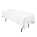 Sexy Sparkles LinenTablecloth 60 x 102-Inch Rectangular Polyester Tablecloth White