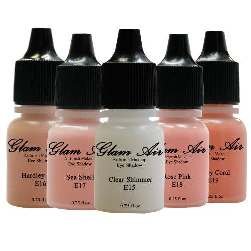 Glam Air Airbrush Makeup Water-based in 5 Assorted Pretty in Pink Collection (For All Skin Types)E15,E16,E17,E18,E19 - Sexy Sparkles Fashion Jewelry - 1