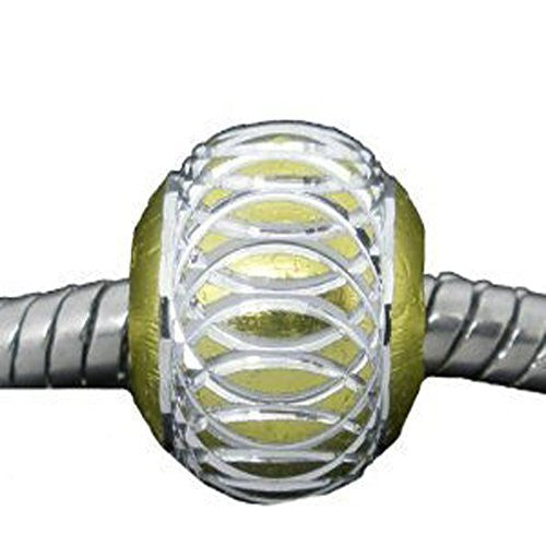 Yellow Lantern Aluminum Charm for European Snake Chain Charm Bracelet - Sexy Sparkles Fashion Jewelry