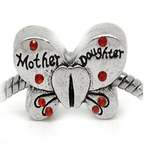 Family Mother Daughter Charm Beads For Snake Chain Bracelets - Sexy Sparkles Fashion Jewelry - 1