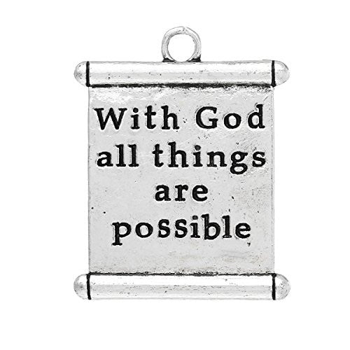 With God All Things Are Possible Pendant for Necklace