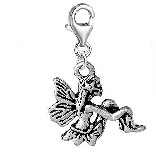 Clip on Fairy Charm Pendant for Bracelet or Necklaces - Sexy Sparkles Fashion Jewelry