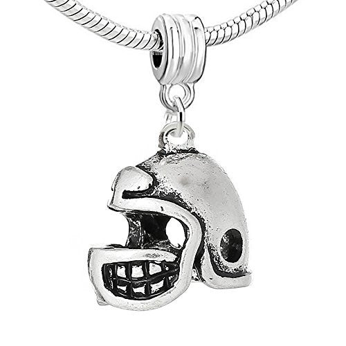 Sports Helmet Bead Compatible for Most European Snake Chain Bracelet - Sexy Sparkles Fashion Jewelry