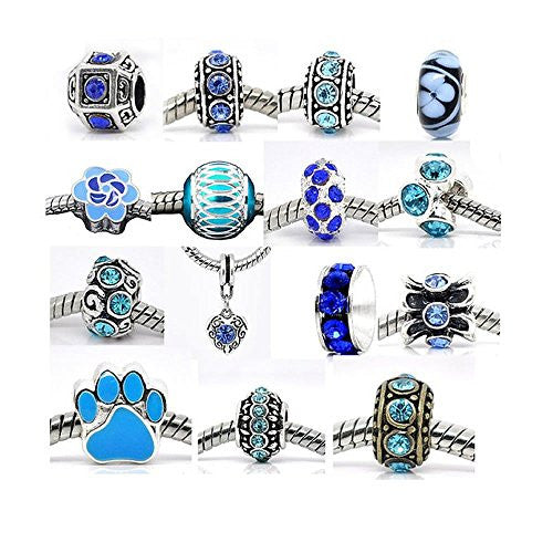 Ten Assorted March Birthstone for Snake Chain Charm Bracelet - Sexy Sparkles Fashion Jewelry