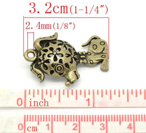 Dog Hallow Charm Pendant for Necklace - Sexy Sparkles Fashion Jewelry - 3
