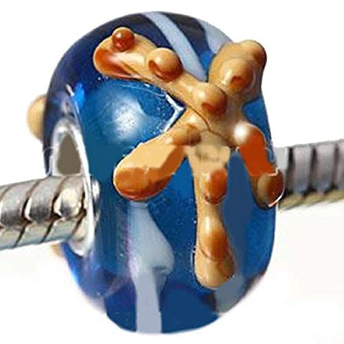 Exquisite Murano Glass Star Fish on European Bead Compatible for Most European Snake Chain Bracelet