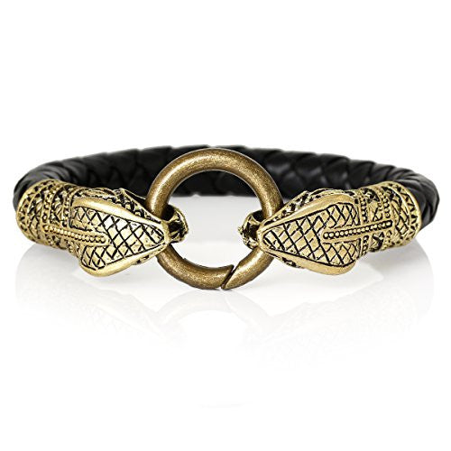 Bronze Black Snake Style Fashion Bracelet with Snake Clasp 22cm X1.5cm(8 5/8 X 5/8) - Sexy Sparkles Fashion Jewelry - 1