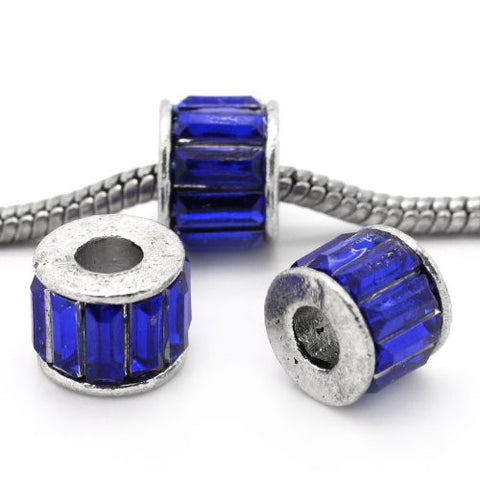 September birthstone round Spacer Bead Charm for european snake chain charm Bracelet - Sexy Sparkles Fashion Jewelry - 2