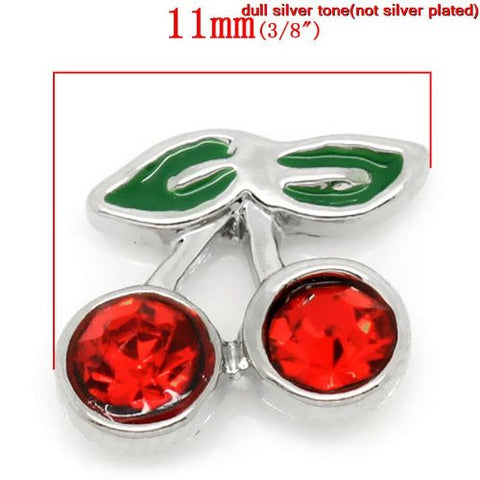 Cherry Floating Charms For Glass Living Memory Lockets - Sexy Sparkles Fashion Jewelry - 3