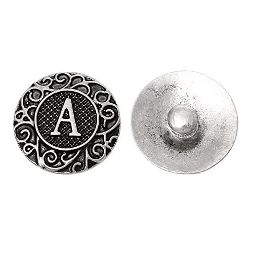 Alphabet Letter A Chunk Snap Button or Pendant Fits Snaps Chunk Bracelet - Sexy Sparkles Fashion Jewelry - 1