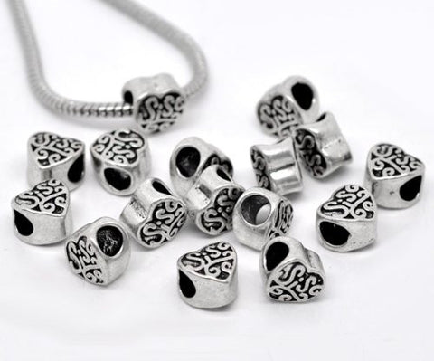 "Sis" Heart Bead European Bead Compatible for Most European Snake Chain Bracelet - Sexy Sparkles Fashion Jewelry - 2