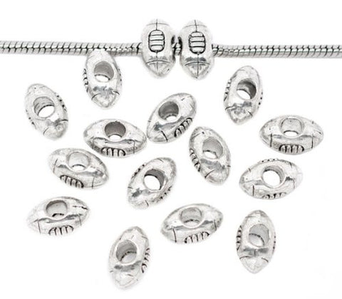 Football Charm Tone European Style Charm European Bead Compatible for Most European Snake Chain Bracelet - Sexy Sparkles Fashion Jewelry - 2