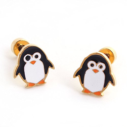 SEXY SPARKLES stainless steel Penguin stud earrings for girls teens women Hypoallergenic Jewelry