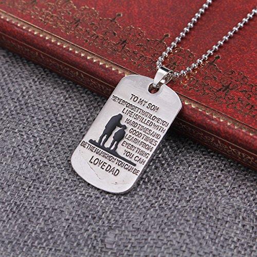 SEXY SPARKLES inch To my son never forget that i love you.Life is filled with hard times and good times learn from everything you can. Be the man i know you can beinch  Necklace With inspirational pendant