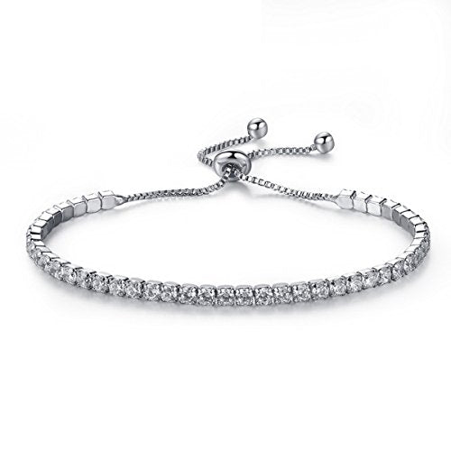 Cubic zirconia adjustable best sale bracelet