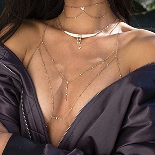 SEXY SPARKLES Rhinestone Bra Chain Sexy Harness Bikini Body Chain, leg  Chain Jewelry