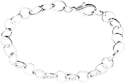 Sexy Sparkles 12 Silver Plated Chain Bracelets Fit Clip on Charm Bracelets 20cm(7-7/8Inch )