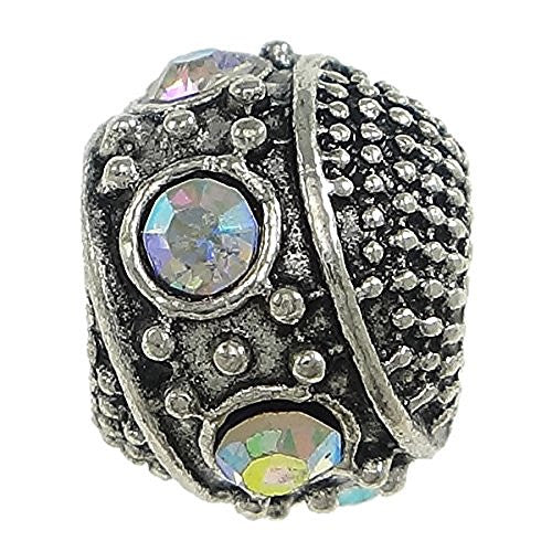 Clear Ab Birthstone Charm Bead For European Snake Chain Charm Bracelet - Sexy Sparkles Fashion Jewelry