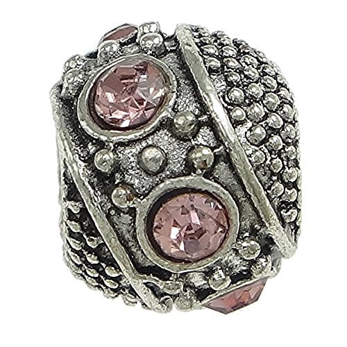 Light Pink Birthstone Charm Bead For European Snake Chain Charm Bracelet - Sexy Sparkles Fashion Jewelry