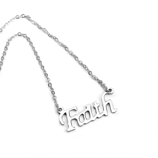 Sexy Sparkles stainless steel womens jewelry inch  Faith inch  Necklace pendant for women girls small elegant design