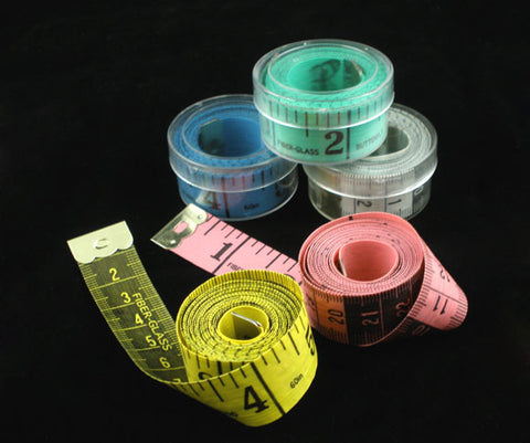 One 60" 150cm Soft Vinyl Tape Measure Ruler Dual Sided SAE Metric Diet in Case - Sexy Sparkles Fashion Jewelry - 3