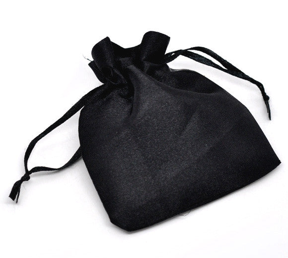 20 Pcs Black Silk Organza Wedding Gift Bags/pouches 9x7cm [Kitchen] - Sexy Sparkles Fashion Jewelry - 1