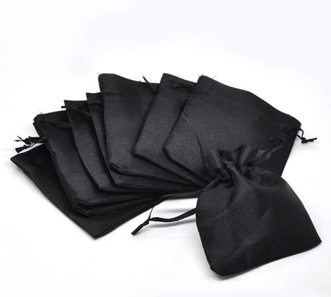 20 Pcs Black Silk Organza Wedding Gift Bags/pouches 9x7cm [Kitchen] - Sexy Sparkles Fashion Jewelry - 2