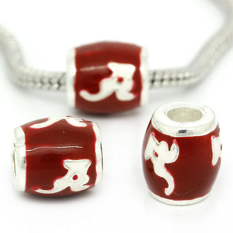 Alabama Crimson Tide Football Team Logo European Bead For Charm Bracelets - Sexy Sparkles Fashion Jewelry - 3