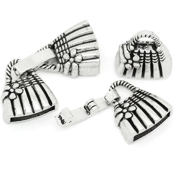 2 Sets of Hook Clasp Handbag Pattern Antique Silver 3.1cm - Sexy Sparkles Fashion Jewelry - 1