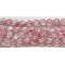 Sexy Sparkles 1 Strand, Light Pink White Clear Mixed Crackle Glass Round Beads 8mm