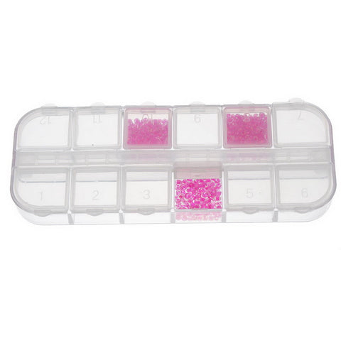 Acrylic Empty Beads/rhinestone Box Storage Container with 12 Compartments - Sexy Sparkles Fashion Jewelry - 2