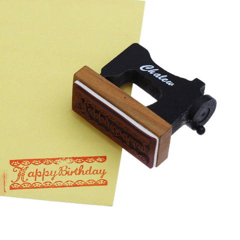 Sewing Machine Wooden Rubber Stamp Box -1 pcs Korea DIY decoden Wooden Stamp ... - Sexy Sparkles Fashion Jewelry - 3