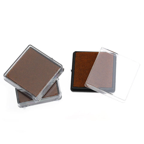 2 Pcs Ink Pad for Rubber Stamp Coffee 4cm - Sexy Sparkles Fashion Jewelry - 3