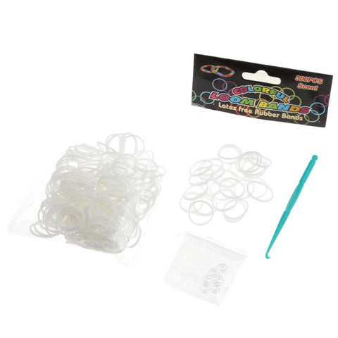 300 Pcs Rubber Bands DIY Loom Bracelet Making Kit with Hook Crochet and S Cli... - Sexy Sparkles Fashion Jewelry - 3
