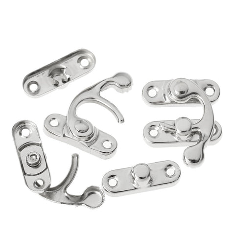 Swing Arm Hook Latches Clasp for Box Lock, Purse Lock Silver Tone 33mm - Sexy Sparkles Fashion Jewelry - 2