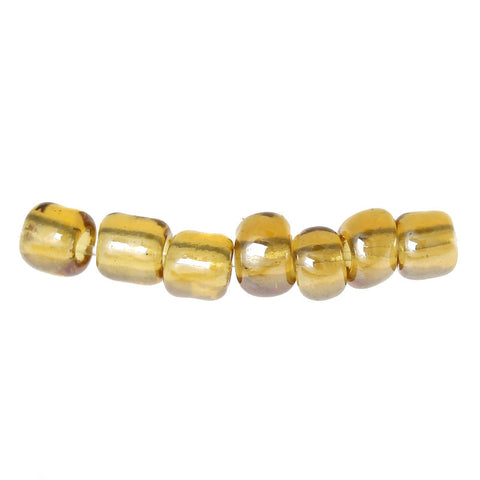 Glass Seed Beads Size 8/0 Smoke Yellow 450 Grams - Sexy Sparkles Fashion Jewelry