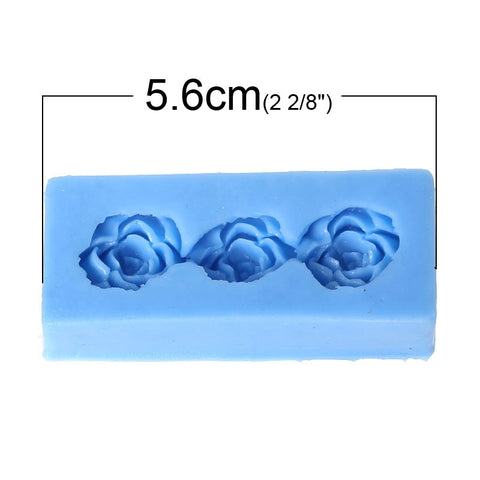 Flower Silicone Mold Polymer Clay Floral Mold Pattern 2-2/8" - Sexy Sparkles Fashion Jewelry - 3