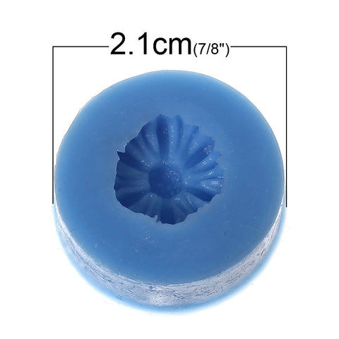 Flower Silicone Mold Polymer Clay Mold Pattern 7/8" - Sexy Sparkles Fashion Jewelry - 3