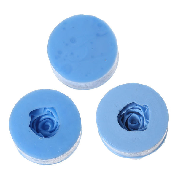 Rose Silicone Mold Polymer Clay Flower Mold Pattern 1-1/8" - Sexy Sparkles Fashion Jewelry - 1