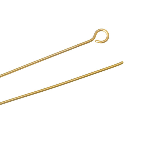 20 Pcs, Eye Pins Findings 18k Gold Plated 5cm Long, 0.8mm (20 Gauage) - Sexy Sparkles Fashion Jewelry - 2