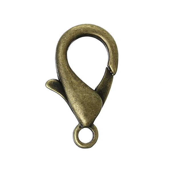 Sexy Sparkles 5 Pcs Lobster Clasp Findings Antique Bronze 21mm